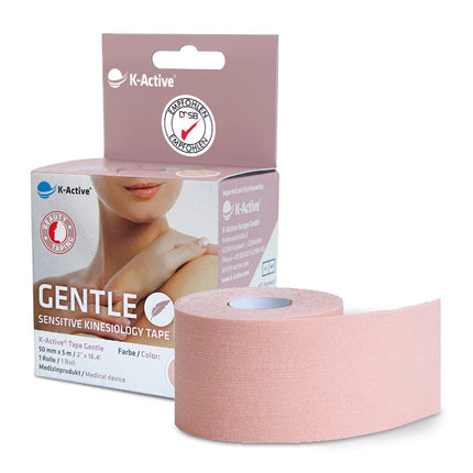 K-Active Tape Gentle | Kinesiotapes extra skin-friendly | For sensitive skin &amp; allergy sufferers | Sensitive kinesiology tape | [5cm x 5m] | Skin