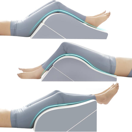 2PCS Leg Elevation Wedge Pillow for Sleeping, Leg Wedge Pillow after Knee Replacement after Surgery, Leg Wedges for Elevation for Swelling, Circulation, Adjustable 3-in-1 Height Foam Pillow Wedge