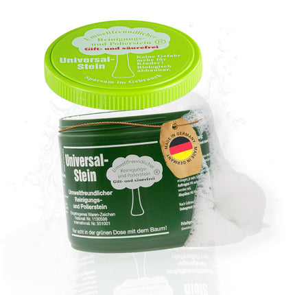 Zielinsky Universal Stone, green stone, cleaning stone, household tin, 1 pack (1 x 900 g + 2 free special sponges)