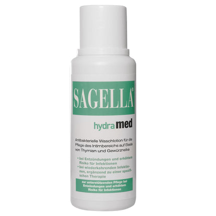 SAGELLA hydramed: Antibacterial wash lotion for the intimate area, intimate care for inflammation and increased risk of infection, 250 ml