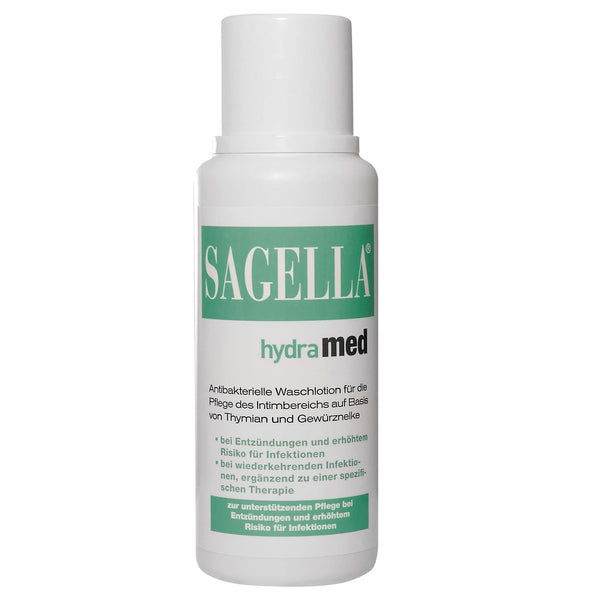 SAGELLA hydramed: Antibacterial wash lotion for the intimate area, intimate care for inflammation and increased risk of infection, 250 ml