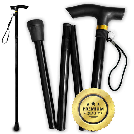 OrtoPrime folding walking stick, foldable walking stick, foldable walking stick for men and women, adjustable walking stick, extendable.