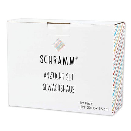 Schramm® Growing Set Greenhouse Growing Tray Pots Indoor Greenhouse 18.5 x 10 x 14.5 cm for 12 Growing Pots Growing Set Mini Greenhouse Black