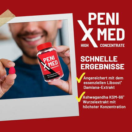 PENIXMED Fruit Gummies - Performance Enhancer for the Active Man - Cherry Flavor + Ashwagandha High Dose - Premium Libid Love Gummies for Men - Men's Supplement (1)