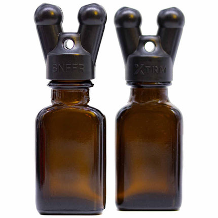 xleathers XTRM SNFFR the sensational aroma amber bottle screw-on attachment for your bottle (Set Double Small + Double Large Black); Number of pieces: 1, 1.0 pieces