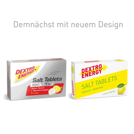 DEXTRO ENERGY SALT TABLETS LEMON + SODIUM - 54g, 30 tablets - Dextro sugar tablets for fast carbohydrate energy supply, supplement during workouts