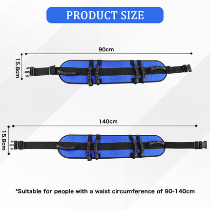 LOSCHEN Transfer Gait Belt, Walking Belt with 6-Handle Belt, Cares Belt Transfer Aid Mobility Aid for Elderly, Bariatric, Disabled People, Hospitals for Home Care (Blue)