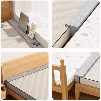 200 cm long mattress extender for single, double, and queen-size beds, 3-20 cm gap filler for bed/mattress/headboard, breathable linen fabric (4 cm gap)
