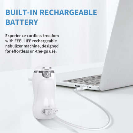 FEELLIFE Inhaler for Children and Babies, Inhaler for Adults and Children, Nebulizer Inhaler for Children, Nebulizer Inhaler Quieter Under 25 dB, Portable Inhaler Effective for Respiratory Diseases