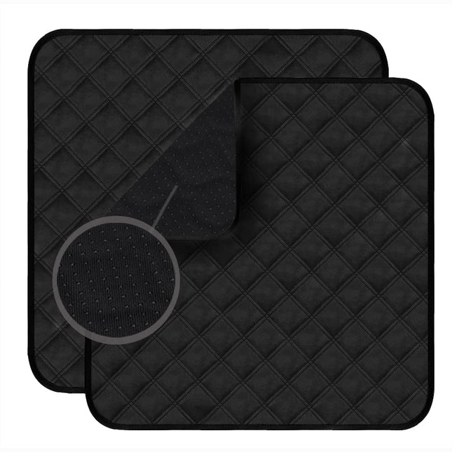 RIQINXIN Waterproof Seat Pad for Incontinence Washable Incontinence Seat Cover Reusable Pad for Sofa Bed Pads 54x56cm Black