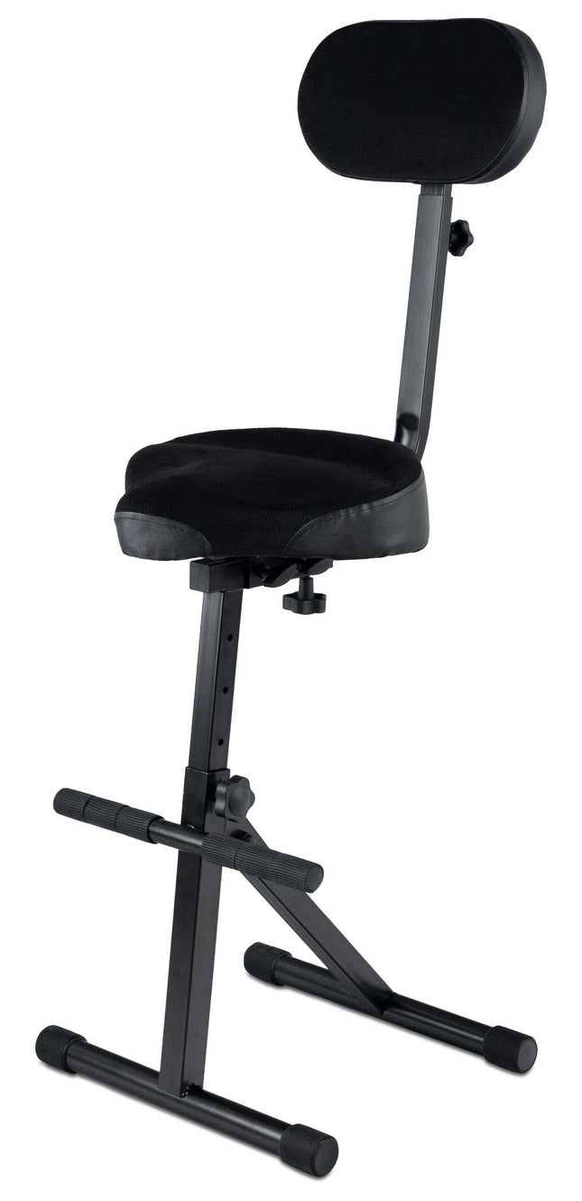 Classic Cantabile ST-200 PRO standing aid standing chair standing seat ironing chair (solid steel frame, rubber feet, seat height 5-level, 57-81 cm adjustable, seat area WxHxD: 41 x 8.5 x 37 cm) black