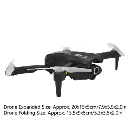 Foldable RC Drone with LED Light, HD Dual Camera, 50x Zoom, Intelligent Obstacle Avoidance for Adults, Beginners, Foldable RC Quadcopter Drone
