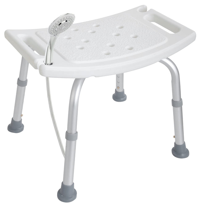 Akriva height-adjustable shower stool - non-slip, stable and comfortable - lightweight bathroom stool - shower seat for shower (universal shower stool)