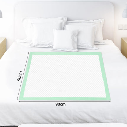 EasyVibe Disposable Bed Pads for Incontinence 50 Pieces 90x90cm 5-ply, 110g/piece, SAP 7g Bed Pads Incontinence Disposable Adult, Heavy Duty Bed Pads Incontinence, Disposable Changing Pads…