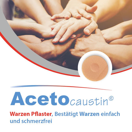 Acetocaustin Wart Plasters | Removes warts and verrucas | Wart treatment for hands and feet | Pain-free | 20 Plasters