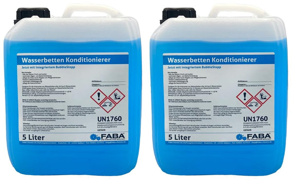 FABA Waterbed Conditioner Waterbed Conditioner with Bubble Stop 2 x 5 Liters