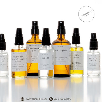 Pure hyaluronic serum, high dosage, vegan, suitable for dermaroller, alcohol-free, sensitive skin, 50 ml glass bottle, pure oils, Hyaluron Pur No20