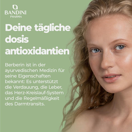 Bandini® Berberine 1040mg pure, high-dose | 180 vegan capsules | Pure Berberine HCl from Berberis Aristata 97% + Chromium and Black Pepper | Maximum absorption | Digestion, liver, intestinal function