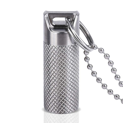 Opret Mini Titanium Metal Pill Box Small with Keychain-Waterproof, Lightweight for Outdoor Travel, Pill Box Small Tablet Box Small Tablets Weekly Box Pill Box for On the Go