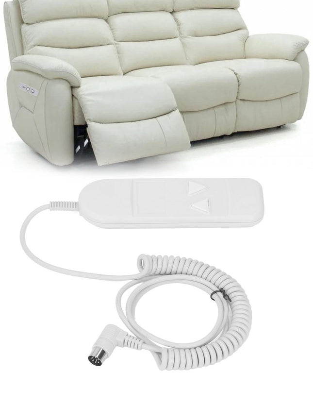 ZLXHDL Hand Control for Recliner Chair, Easy Installation Hand Switch Control Panel Switch Hand Control with 2 Buttons and 8 Pins for Electric TV Chair, Recliner Chairs