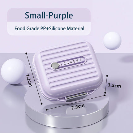 Ptyism 2 Pack Pill Box for On the Go (Large and Small-Purple) 7-day Pill Box for On the Go, Travel Pill Box, Pill Organizer for Travel and Daily Use, etc.