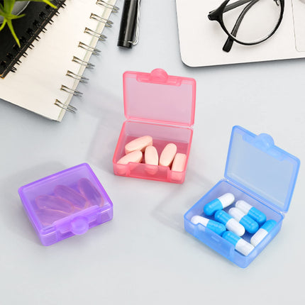 Opret 3 Pack Pill Box Pill Container for On the Go, Small Portable Pill Box Small Pill Container for Vitamins, Fish Oil and Tablets (Blue Purple Pink)