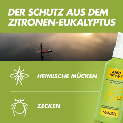 Anti Brumm Naturel Pump Spray, 75 ml: Insect repellent based on Eucalyptus citriodora oil for effective protection against mosquitoes and ticks