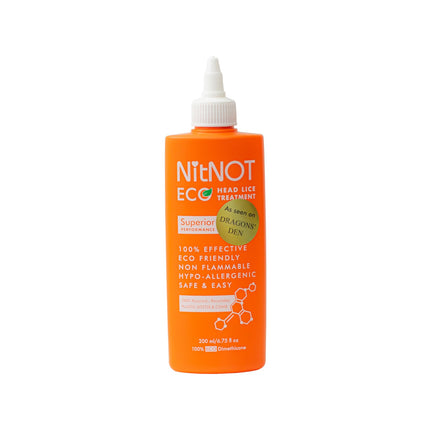 NitNOT Head Lice Treatment - Kills all head lice and eggs - 200ml - Minimum 4 treatments for long hair - Safe - No side effects - Easy to use - No odors