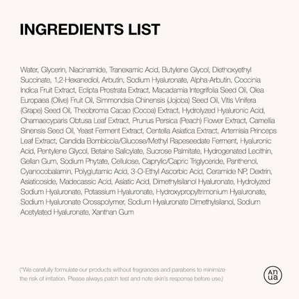 ANUA 10% Niacinamide + 4% Tranexamic Acid Serum, Ceramide, Hyaluronic Acid, Vitamin B12, Natural Color, for Sensitive Skin, Korean Glass Skin, Fragrance-Free (30 ml)
