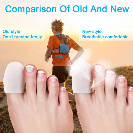 Big toe toe protector, 10 pieces of gel toe caps, breathable big toe caps, against blisters and calluses | Toe pads, toe plasters, toe separators for big toes.