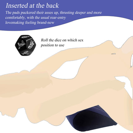 Inflatable Sofa Triangle Sex Pillow Ramps Lumbar Pillow, Inflatable Pillow Sex Furniture, BDSM Furniture Set with Sex Dice Couple, Nipple Clamps, Inflatable Bed, Sex Toys for Couples Extreme Sex Position