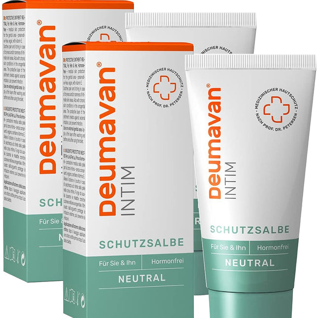 Deumavan Natural Protection Ointment, Value Pack 2x50ml, for daily intimate protection for her and him, taken to a new level. Hormone-free.