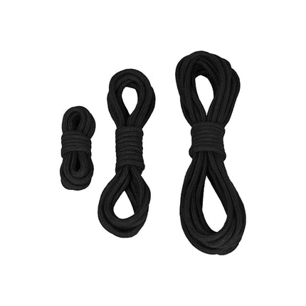 EIS Bondage Rope Set 3-Piece | BDSM Bondage Ropes for Couples | 3.5m &amp; 10m Lengths | Robust &amp; soft bondage ropes for sensual bondage games and erotic adventures | Black