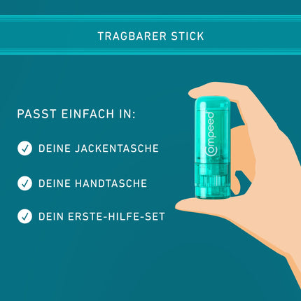 Compeed Anti-Blister Stick - Invisibly protects against blisters and chafing - Instantly reduces friction on the skin, 1 stick (8 ml)