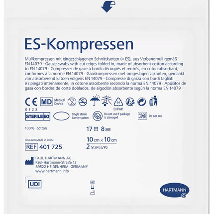 ES COMPRESSES sterile 10 x 10 cm 8-fold, 25 x 2 pcs.