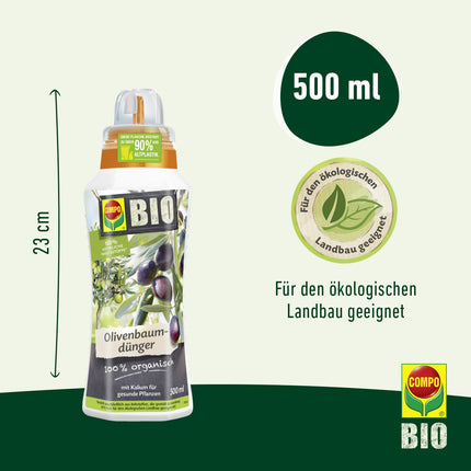 COMPO BIO Olive Tree Fertilizer – Fertilize olive trees with 100% natural ingredients – Special liquid fertilizer – 500 ml, Not applicable