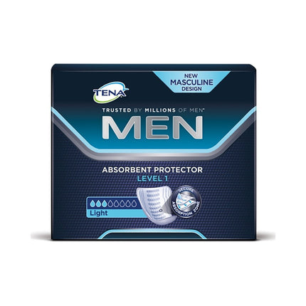 Tena Men Level 1 incontinence pads for men with mild bladder weakness / incontinence adapted to the male anatomy - Value Pack (96 hygiene pads)