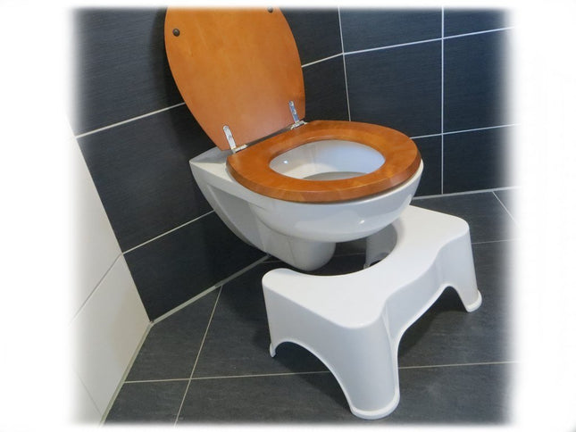 rukauf HQ medical toilet stool toilet chair toilet aid, natural squatting position on the toilet for easier bowel movements