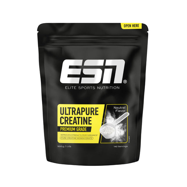 ESN Ultrapure Creatine Monohydrate, 500 g, 142 servings, microfine and perfectly soluble - made in Germany (packaging may vary)