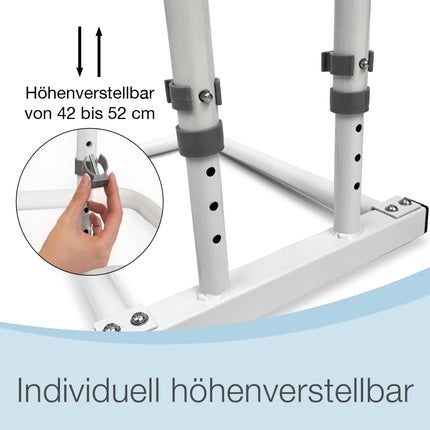 ELONEO Bed Riser Aid Bed Handle - For more independence and comfort, height-adjustable grab bar for seniors, white