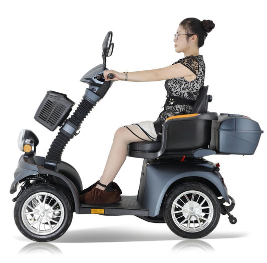 ZVGREEN-DJ-1000-S25 electric mobility scooter with 4 wheels for seniors (matte black)