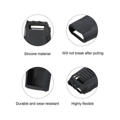 PATIKIL 2 Pack Two-Way Radio Holder Silicone Walkie Talkie Protective Covers Rubber Soft Case Black for PT-UV82 Radios