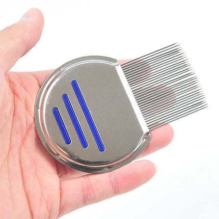 2 pieces metal lice comb, stainless steel extra fine lice comb, for removing lice and dandruff for all hair types, for babies, children, adults and pets
