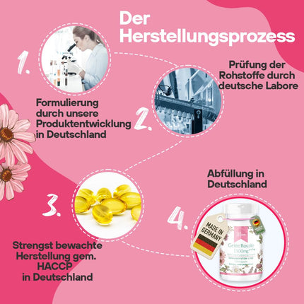 Royal Jelly 1500mg - IMMUNE SYSTEM LINE - with 1500mg, including 60mg 10-HDA - 120 Capsules - High Dosage - 100% Vegan - Manufactured &amp; Laboratory Tested in Germany | MIOSAN® CLUB - Exclusive Well-being