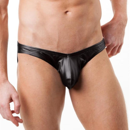 comeondear String Thong Men's Sexy Underwear Large Sizes Micro Briefs Men's Lingerie Sexy Underwear Thong Underpants Briefs Oversized Black, M