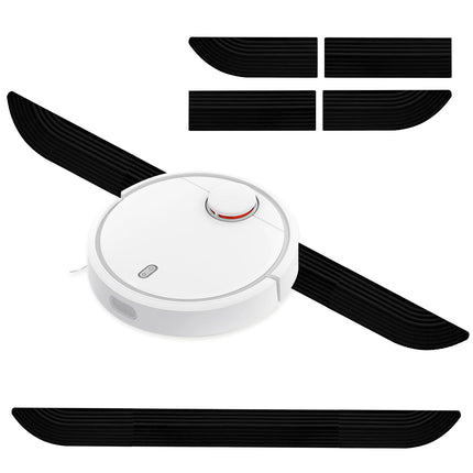 Door threshold ramp for robot vacuum cleaners, silicone threshold ramp for all robot vacuum cleaner accessories, robust construction and easy handling (black, 69 cm)