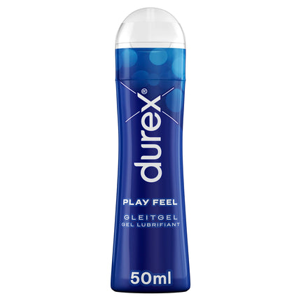 Durex Play Feel Water-Based Lubricant - Light, silky lubricant for realistic sensations in a practical dosing bottle, (2 x 50 ml), 100 ml