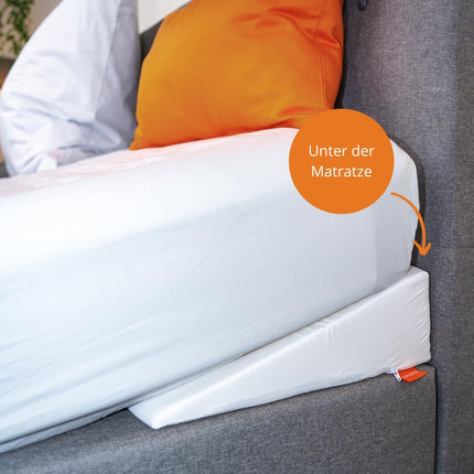 sleepling wedge pillow, reflux pillow for bed and sofa, mattress wedge for adults, bed raiser, 45 x 90 x 15 cm, including cover washable up to 60 degrees, Ökotex 100, Made in EU