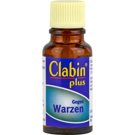 CLABIN Plus Anti-Wart Solution 15 ml - Wart remedy for the quick removal of warts - Wart tincture - Wart remover with salicylic acid