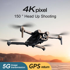 GPS Drone with 4K Camera for Adults, 5G WIFI FPV RC Foldable Quadcopter, GPS Intelligent Return, 3 Batteries with 60 Minutes Flight Time, 150° ESC Camera, Brushless Motor